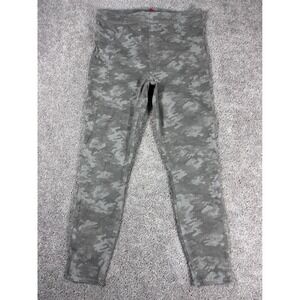 SPANX Green Camo Print Ponte Knit Leggings Jeans Pants Womens Size Medium Petite